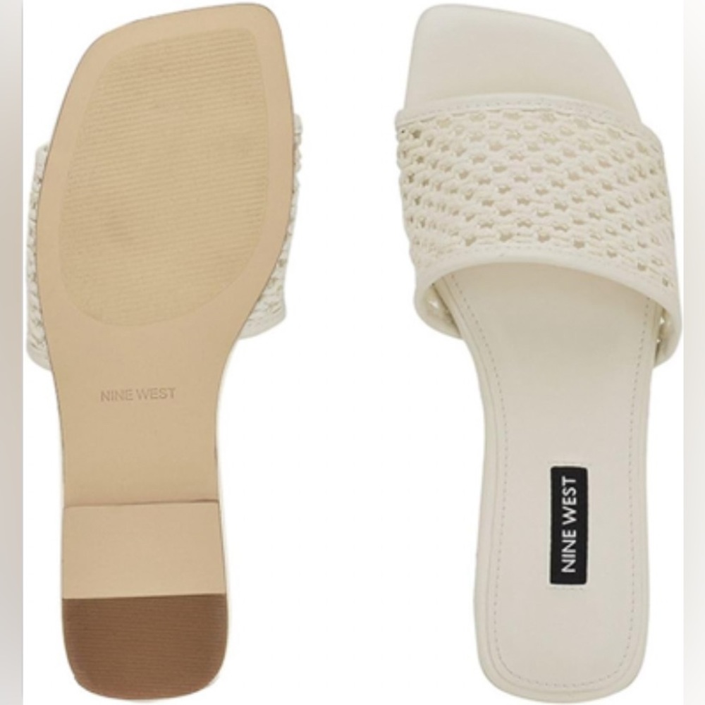 Nine West White Sandals. Size 7